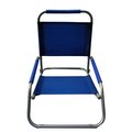 Seasonal Trends Beach Chair, Steel wBLU Fabric F2S018-BLUE